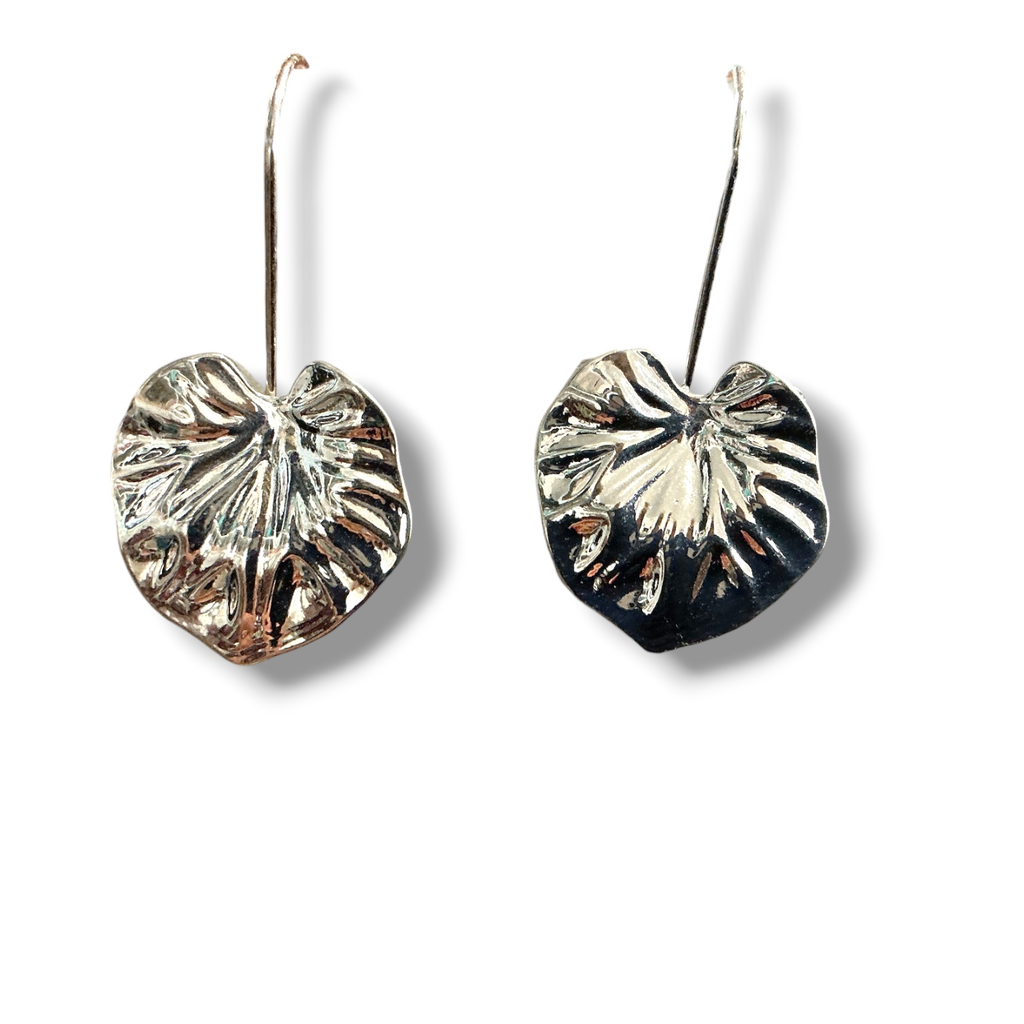 Boucles d’oreilles Feuilles Tropicales (Argent)