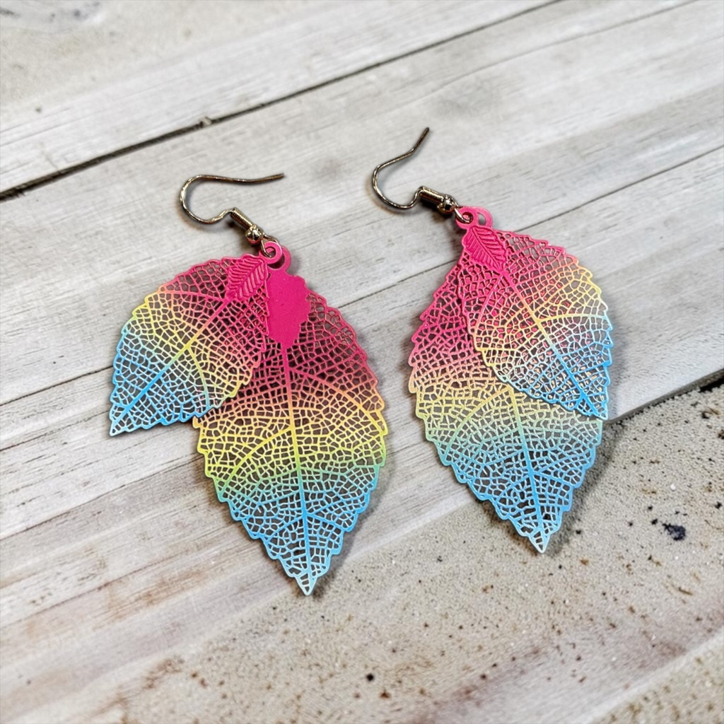 Boucles Feuilles Arc en ciel