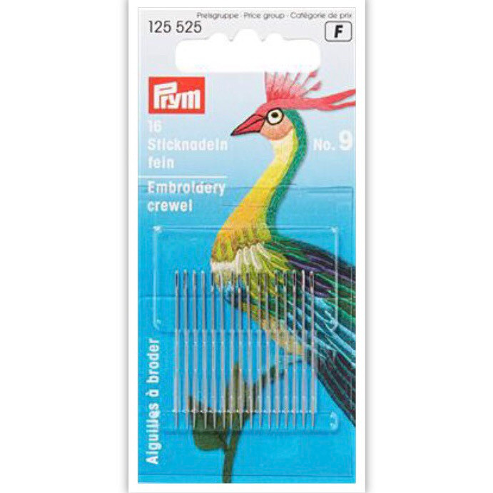 Aiguilles à broder n°9 pointes rondes Prym