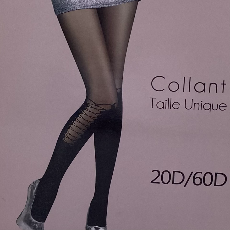 Collants fantaisie effet chaussette