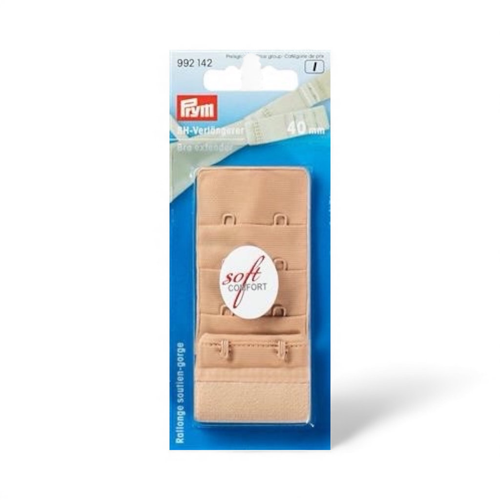 Rallonge à agrafes pour soutien-gorge 40 mm Prym (Ecru, 3 agrafes)