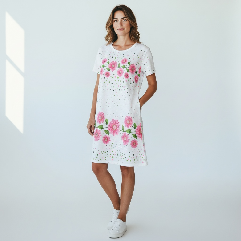 Robe de nuit Lucky (S, Blanc)