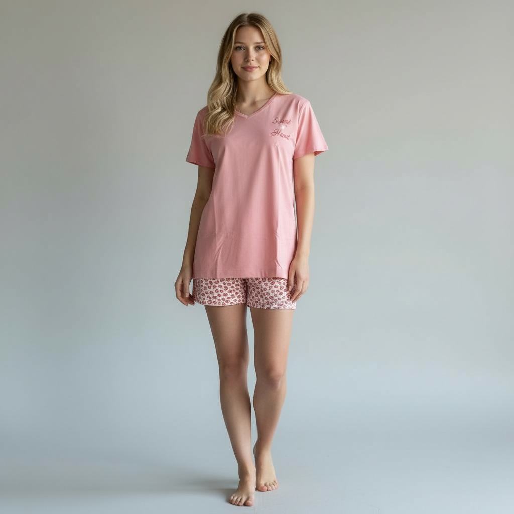 Pyjama-short Ella Perlina (S, Rose Pale)