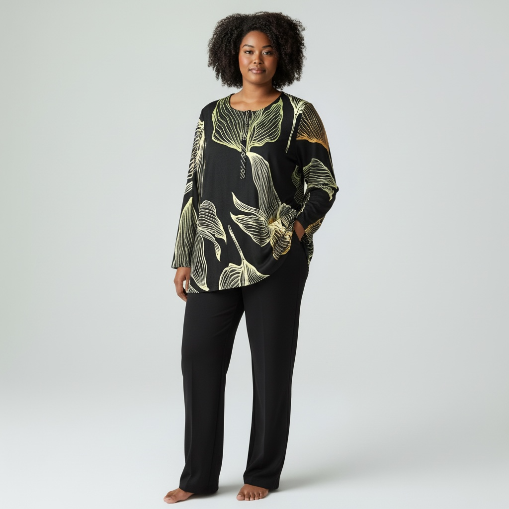 [4571204] Pyjama Feuilles vertes Ringella