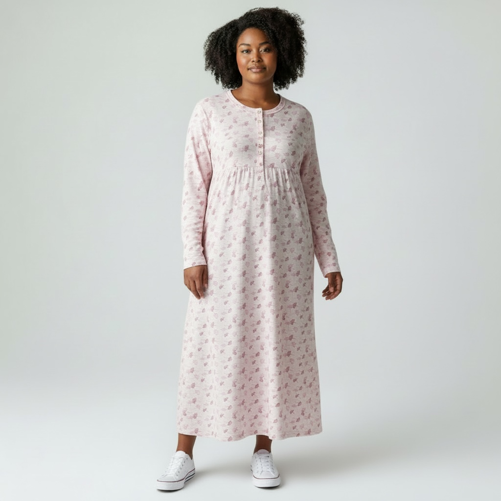 Robe de nuit Angelina Eskimo (L, Rose)
