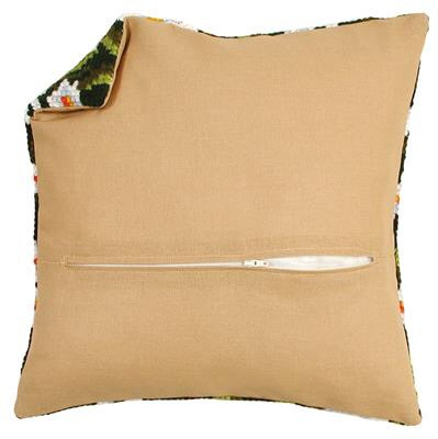 Dos de coussin avec fermeture beige