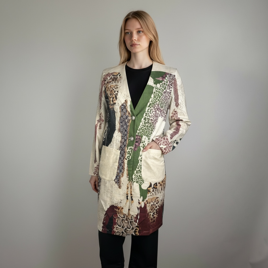 Veste longue Mosaïca Verde (S)
