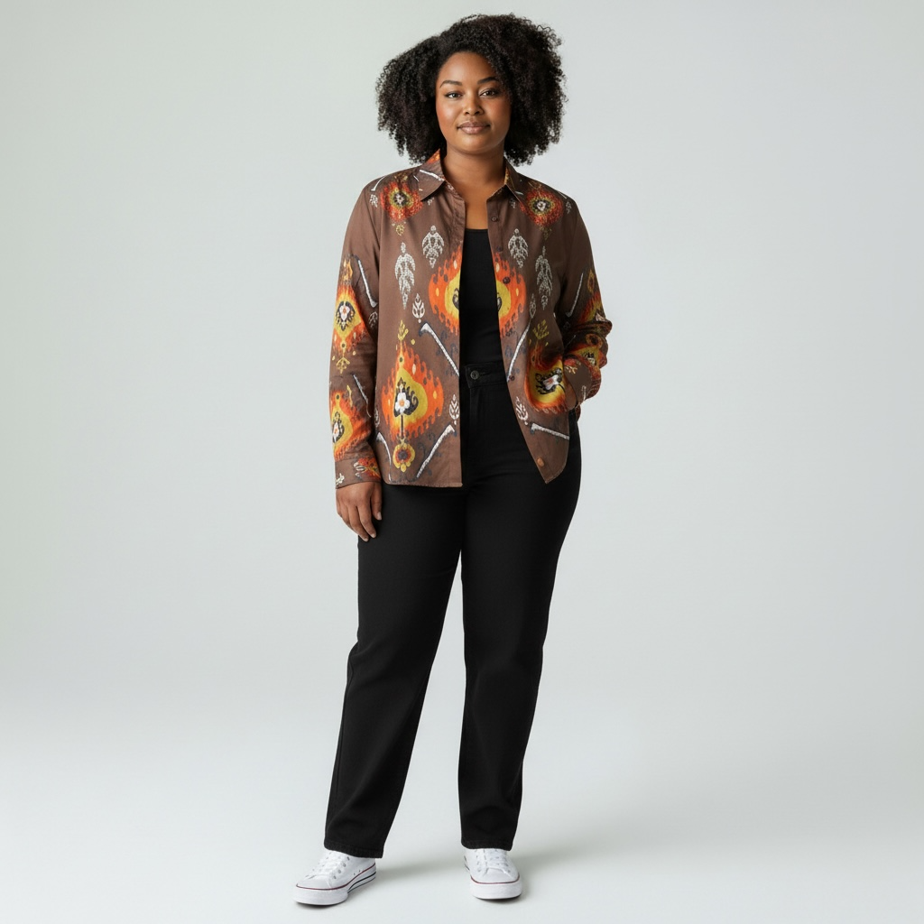 Chemisier Feu d'Orient (XL)