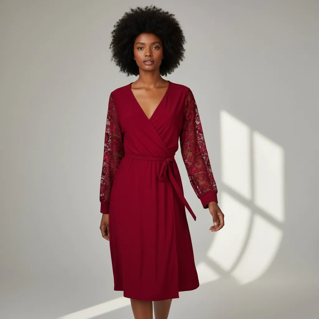 Robe Cache-cœur Dentelle Amélia (46/48)