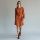 Robe Graphique ceinturée Inès