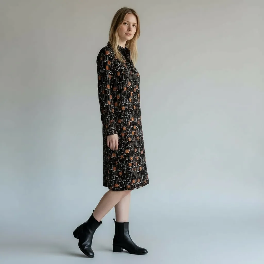 Robe Droite Graphique Sofia (M)