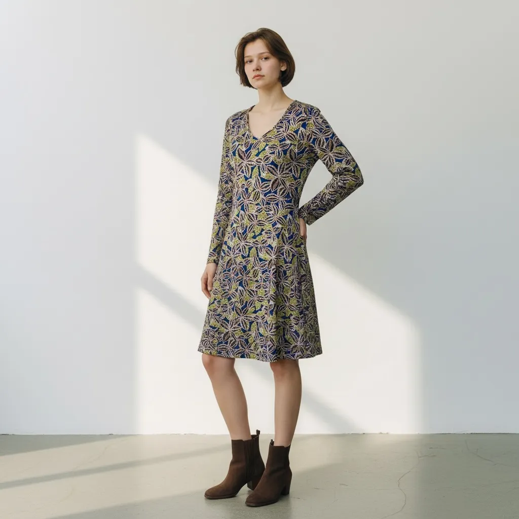 Robe Imprimée Feuillage Lina (L)