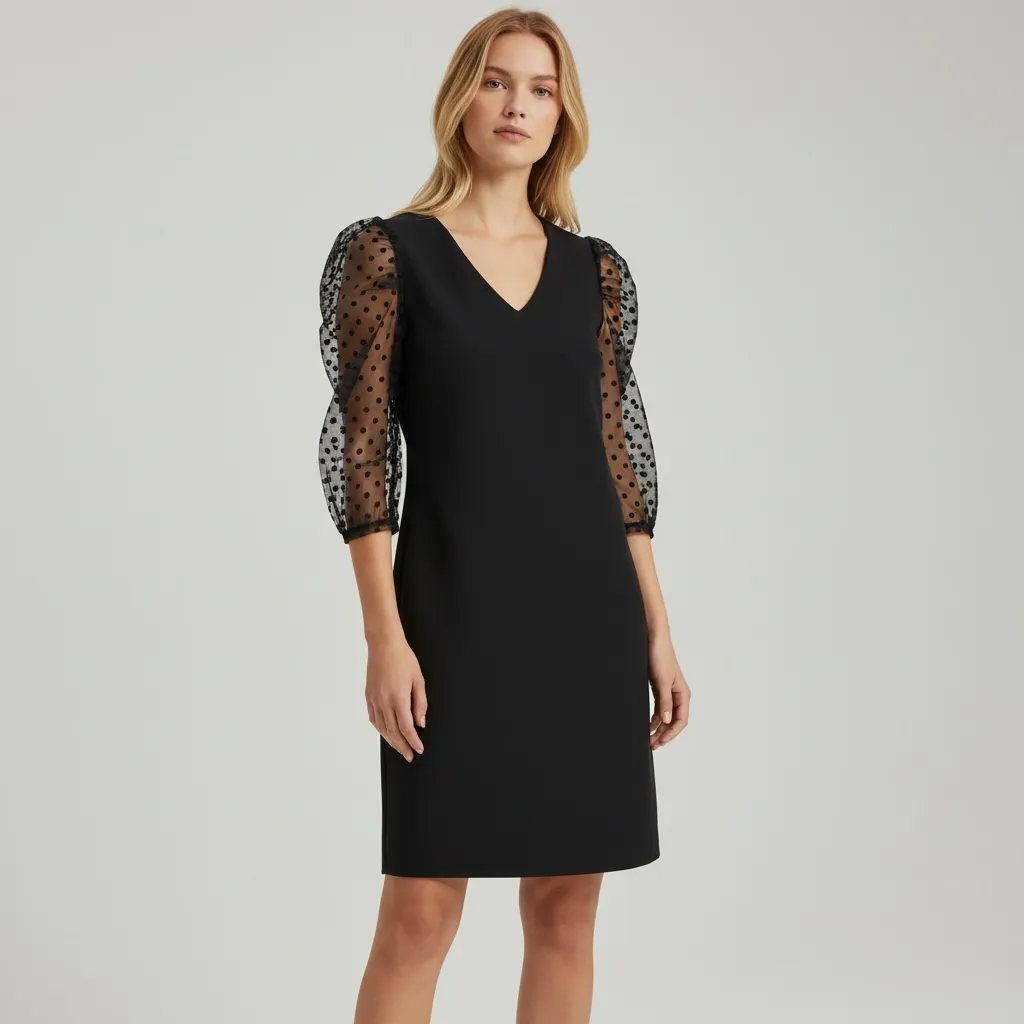 Robe Manches Plumetis Clara