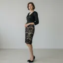 Robe Élégance Florale Noire