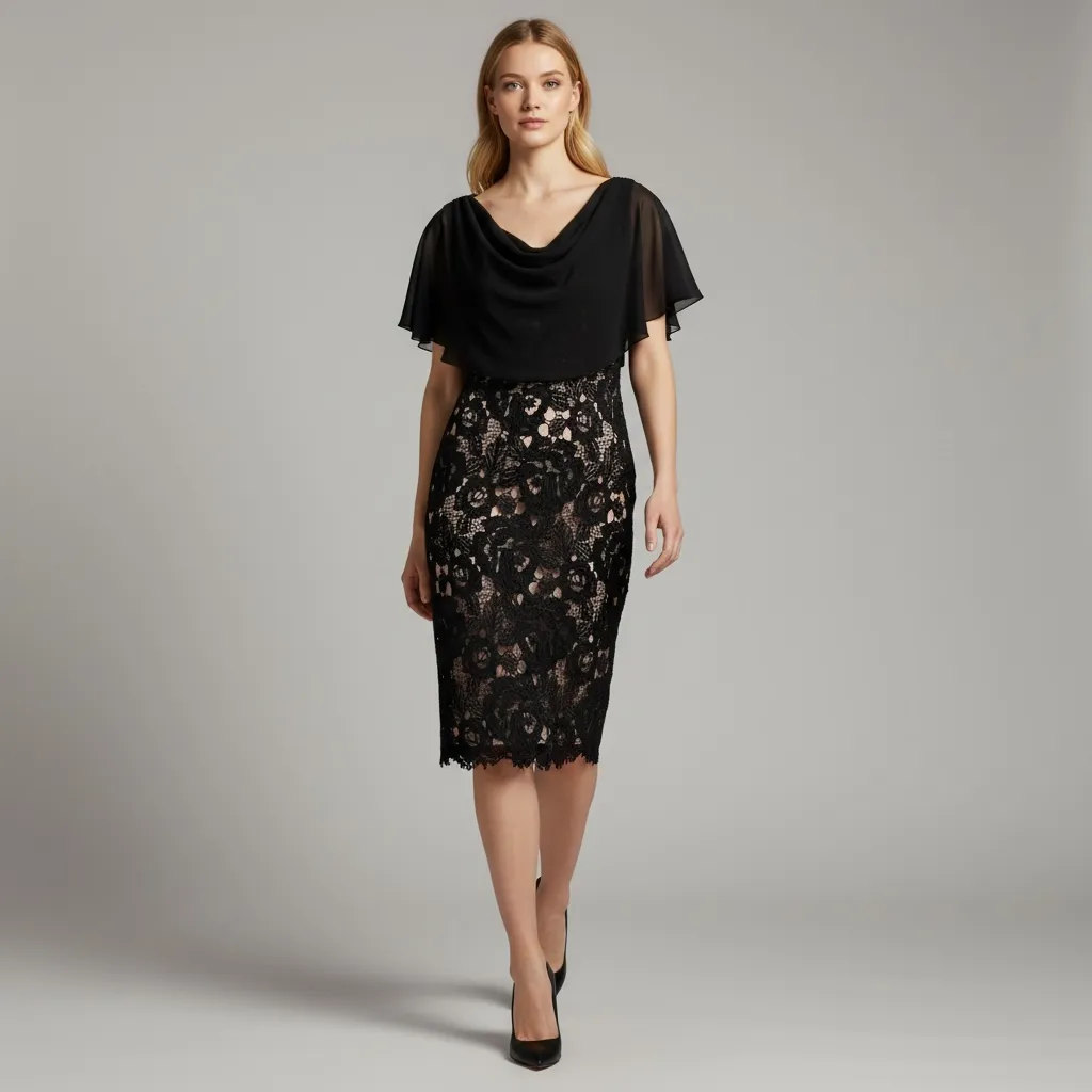 Robe Noire Dentelle Amandine (38/40)