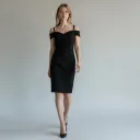 Robe Noire Épaules Nues Isadora