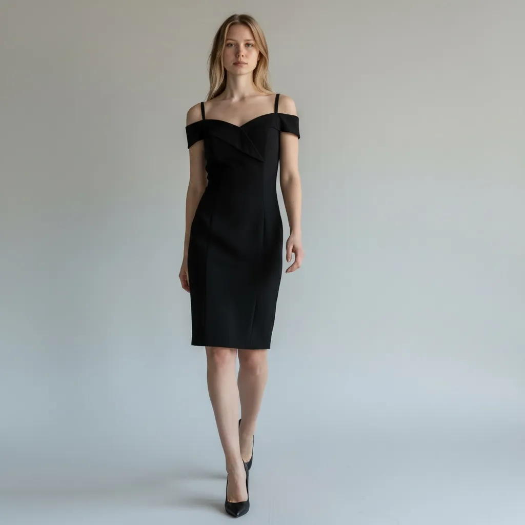Robe Noire Épaules Nues Isadora (M)