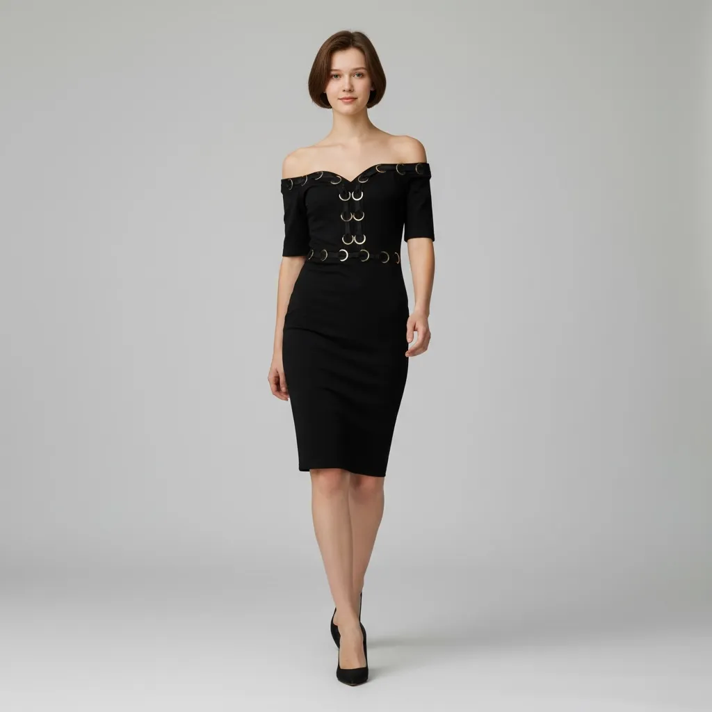 Robe Noire Anneaux Oria (38/40)