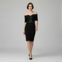 Robe Noire Anneaux Oria