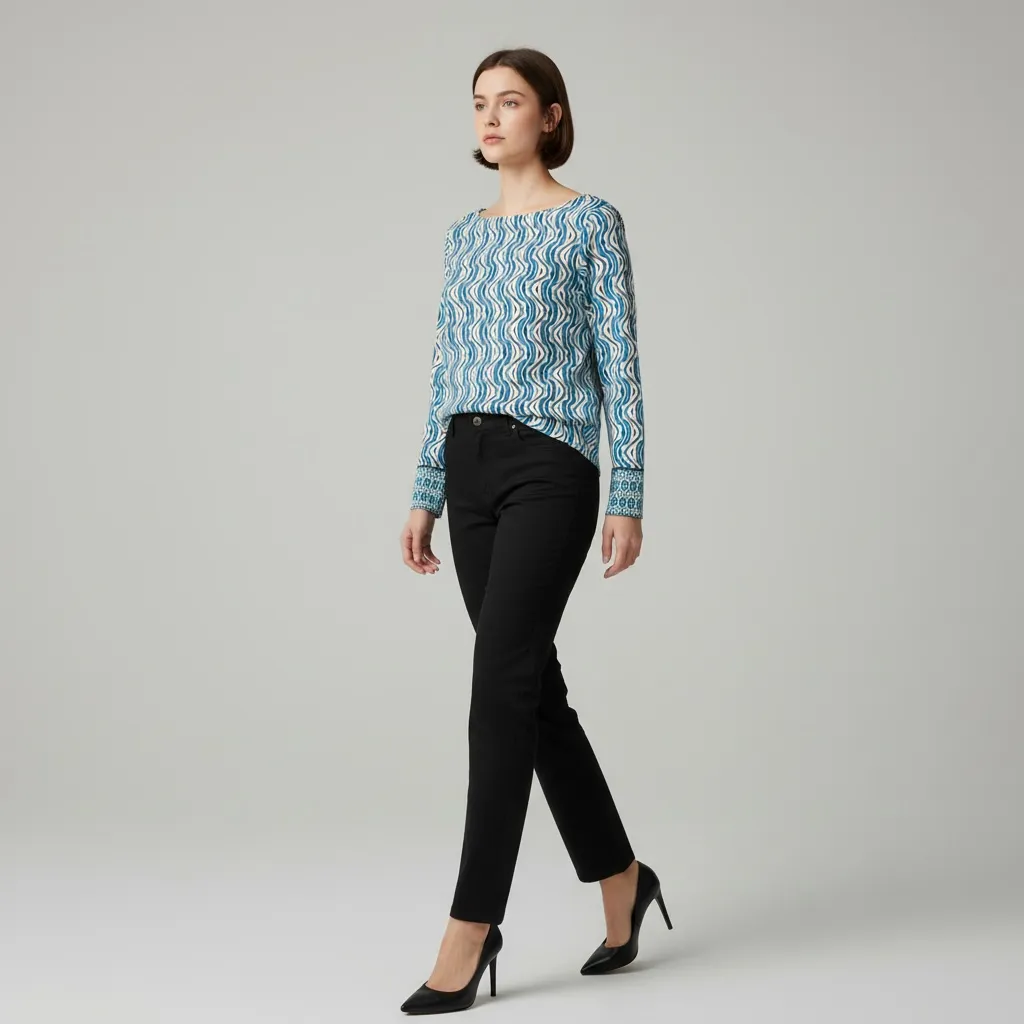 Top Ondine Bleu