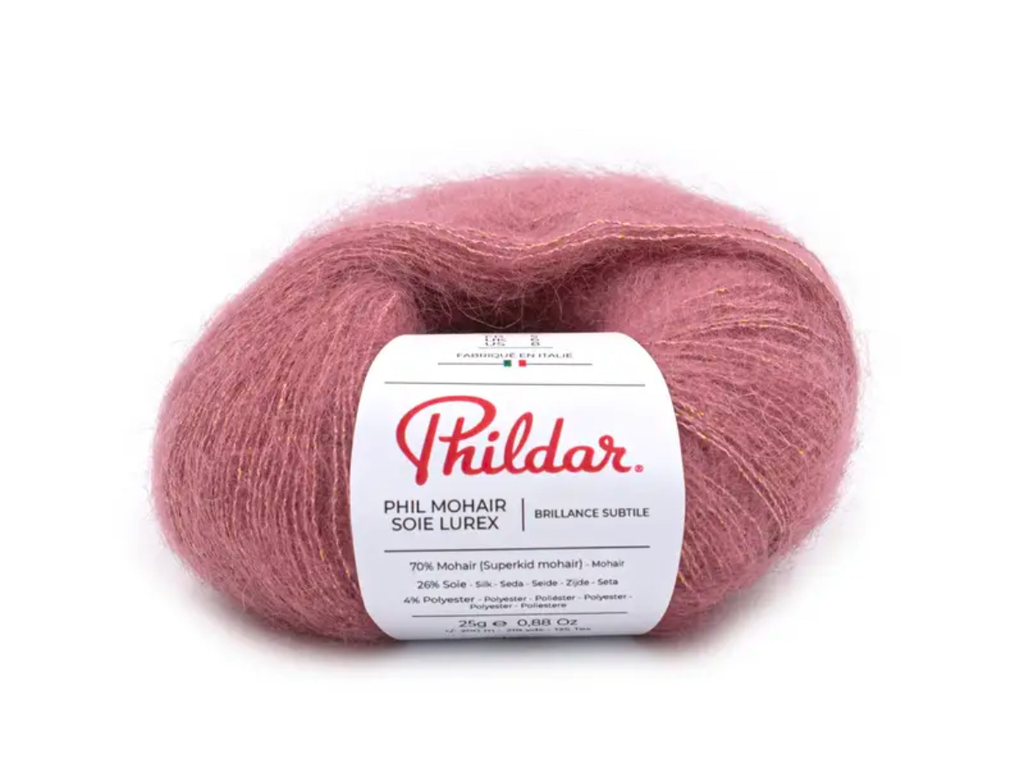 Phildar Phil Mohair Soie Lurex (Vieux rose)